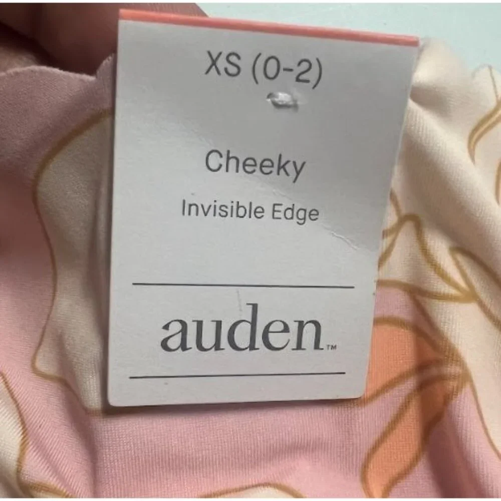 Auden Womens Floral Print Micro Hipster Underwear Clay Pink XS